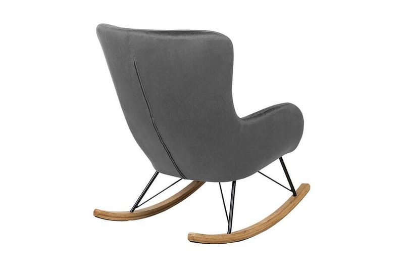 Keinutuoli Thakker Sametti - Harmaa - Huonekalut - Tuoli & nojatuoli - Pyörivät tuolit & keinutuoli