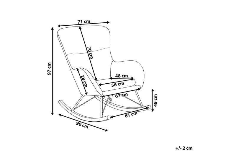 Keinutuoli Thakker Sametti - Vihreä - Huonekalut - Tuoli & nojatuoli - Pyörivät tuolit & keinutuoli