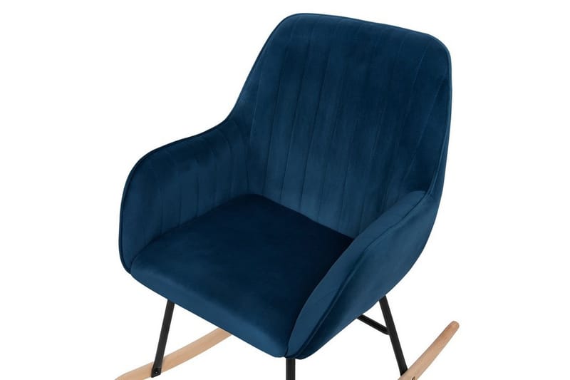 Keinutuoli Wyla Sametti - Sininen - Huonekalut - Tuoli & nojatuoli - Pyörivät tuolit & keinutuoli