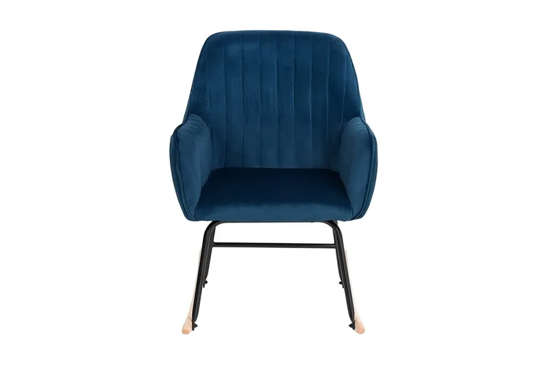 Keinutuoli Wyla Sametti - Sininen - Huonekalut - Tuoli & nojatuoli - Pyörivät tuolit & keinutuoli
