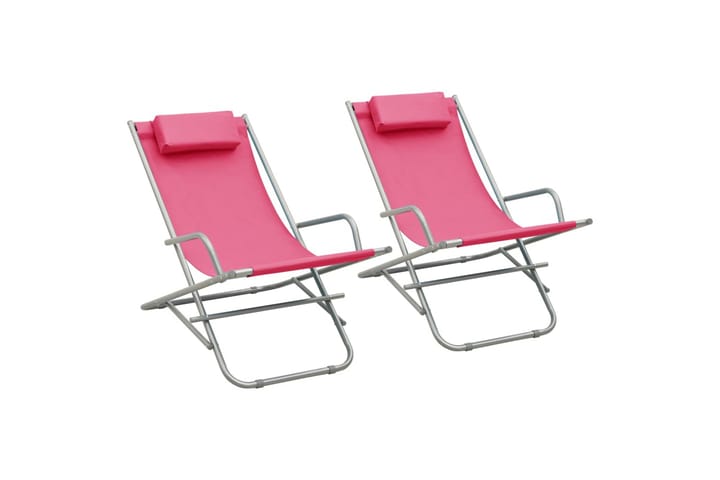 Keinutuolit 2 kpl teräs vaaleanpunainen - Pinkki - Pyörivät tuolit & keinutuoli