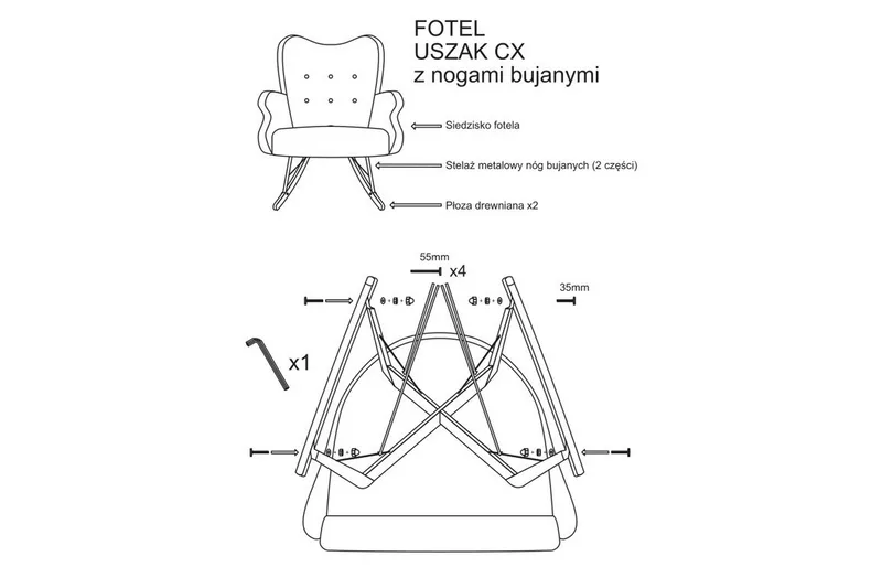 Witolin Keinutuoli - Huonekalut - Tuoli & nojatuoli - Pyörivät tuolit & keinutuoli