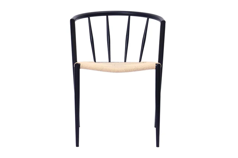 Radella Ruokatuoli - Beige / Metallijalat musta - Huonekalut - Tuoli & nojatuoli - Ruokapöydän tuolit