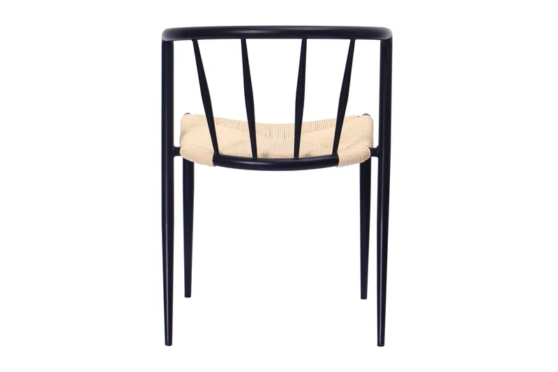 Radella Ruokatuoli - Beige / Metallijalat musta - Huonekalut - Tuoli & nojatuoli - Ruokapöydän tuolit