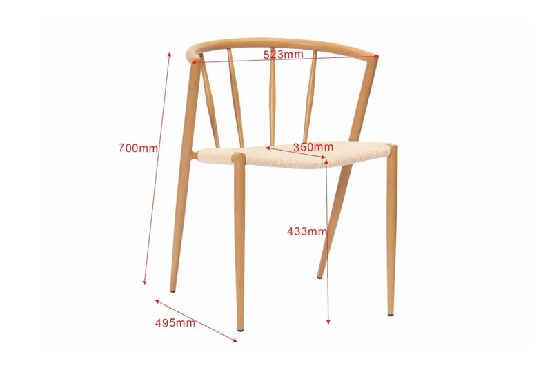 Radella Ruokatuoli - Beige / Metallijalat tammi - Huonekalut - Tuoli & nojatuoli - Ruokapöydän tuolit