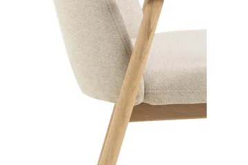 Reciclar Ruokatuoli bouclé-kankaalla ja tammisilla käsinojilla - Beige - Huonekalut - Tuoli & nojatuoli - Meikkituoli