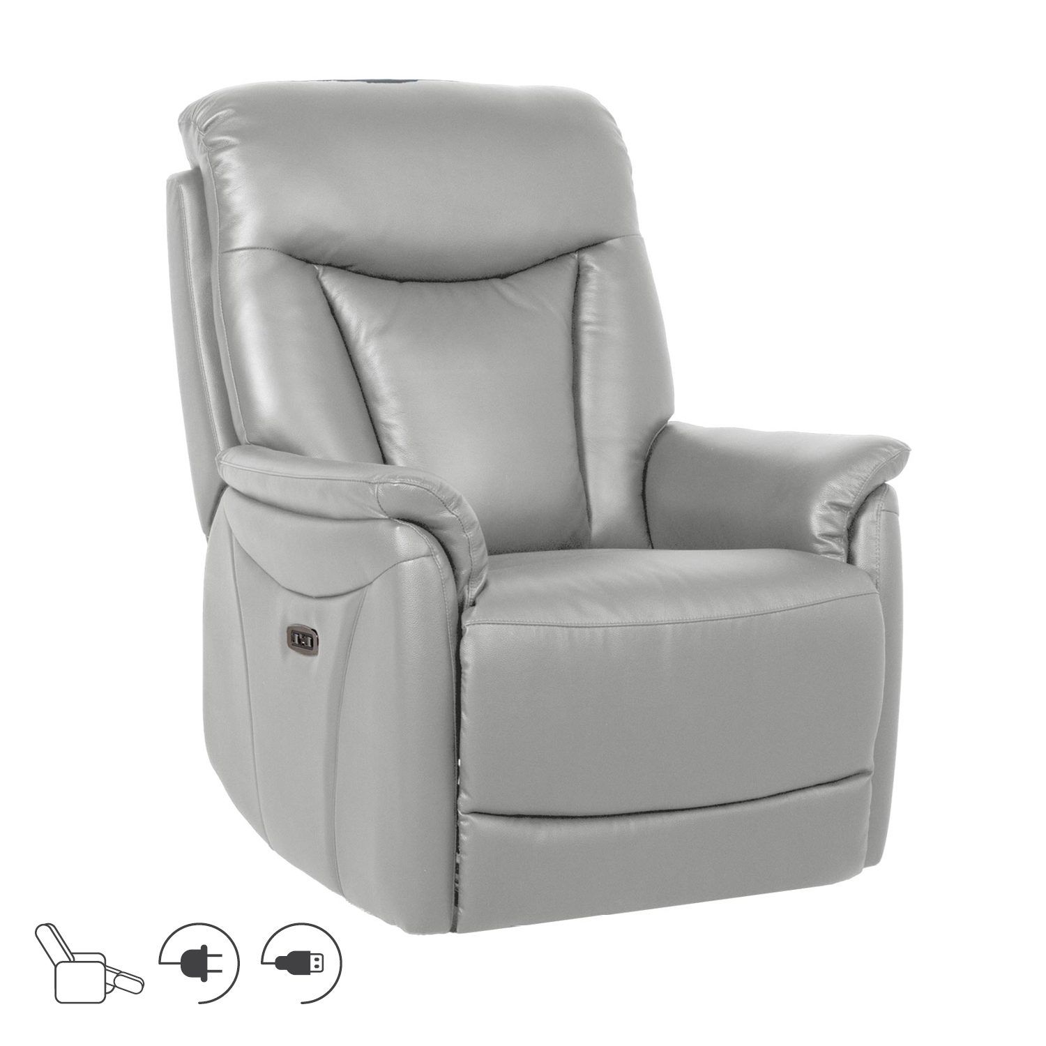 Recliner-nojatuoli Gårdal sähköisellä nostomekanismilla nahka - Beige
