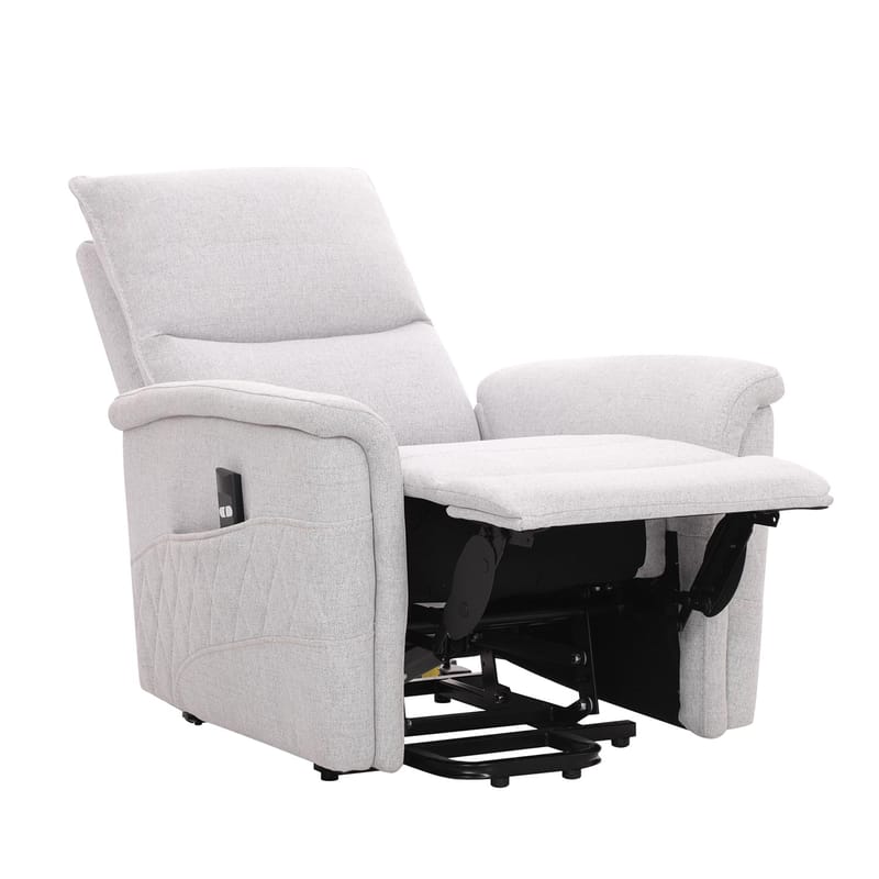 Recliner-nojatuoli Ulsten sähköisellä nostomekanismilla - Harmaanvalkoinen - Huonekalut - Tuoli & nojatuoli - Nojatuoli & lepotuoli