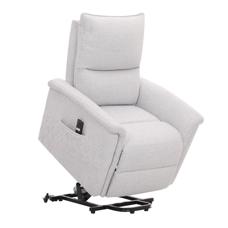 Recliner-nojatuoli Ulsten sähköisellä nostomekanismilla - Harmaanvalkoinen - Huonekalut - Tuoli & nojatuoli - Nojatuoli & lepotuoli