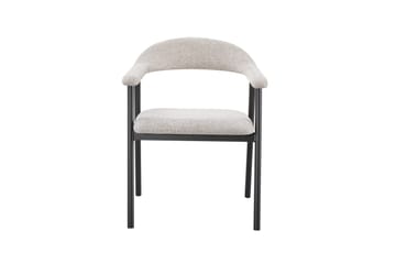Ronja-ruokatuoli metallirungolla ja kangasistuimella - Beige/musta - Huonekalut - Tuoli & nojatuoli - Ruokapöydän tuolit