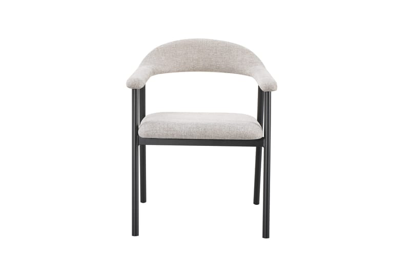 Ronja-ruokatuoli metallirungolla ja kangasistuimella - Beige/musta - Huonekalut - Tuoli & nojatuoli - Ruokapöydän tuolit