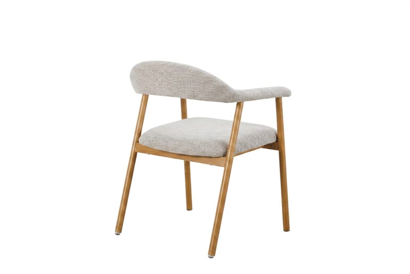 Ronja-ruokatuoli metallirungolla ja kangasistuimella - Beige/tammi - Huonekalut - Tuoli & nojatuoli - Ruokapöydän tuolit