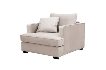 Rossita erittäin syvä nojatuoli - Beige - Huonekalut - Tuoli & nojatuoli - Nojatuoli & lepotuoli - Samettinojatuoli