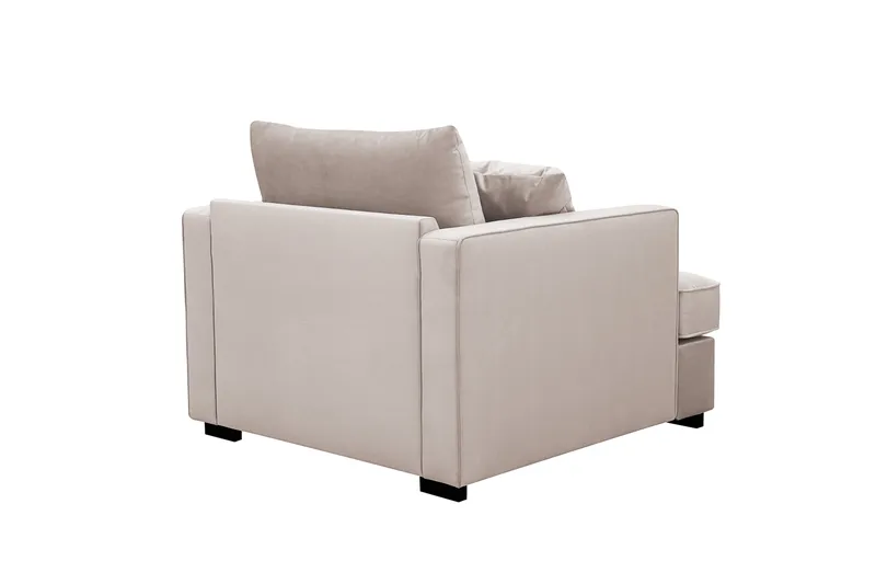 Rossita erittäin syvä nojatuoli - Beige - Huonekalut - Tuoli & nojatuoli - Nojatuoli & lepotuoli - Samettinojatuoli