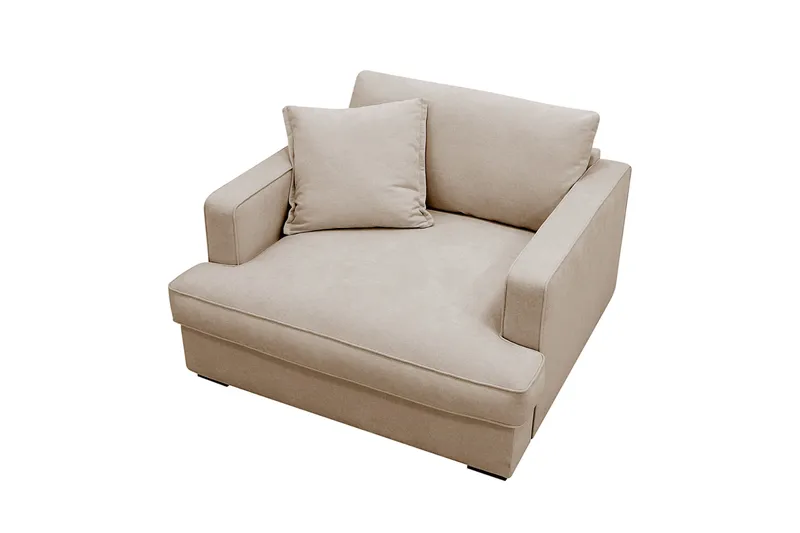 Rossita lyx Erittäin syvä Nojatuoli - Beige Kangas - Huonekalut - Tuoli & nojatuoli - Nojatuoli & lepotuoli