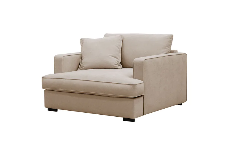 Rossita lyx Erittäin syvä Nojatuoli - Beige Kangas - Huonekalut - Tuoli & nojatuoli - Nojatuoli & lepotuoli