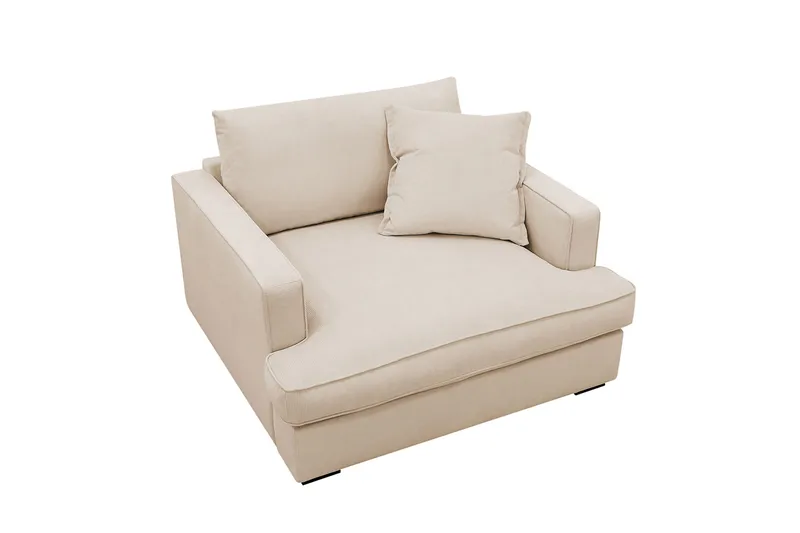 Rossita lyx Erittäin syvä Nojatuoli - Beige Vakosametti - Huonekalut - Tuoli & nojatuoli - Nojatuoli & lepotuoli