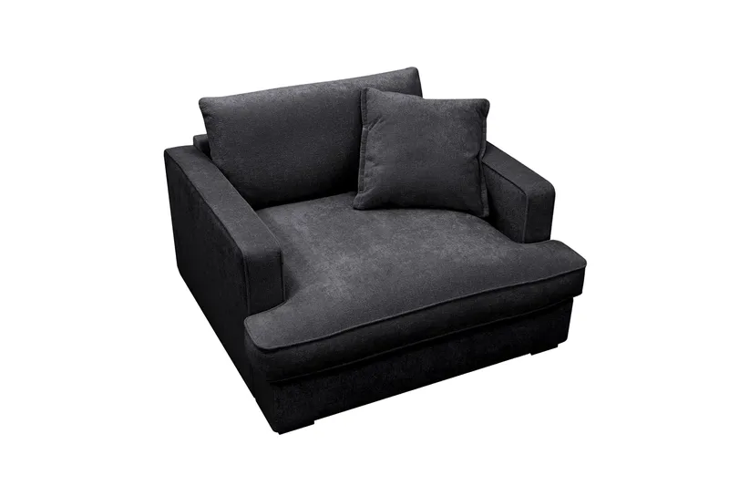 Rossita lyx Erittäin syvä Nojatuoli - Musta Chenille - Huonekalut - Tuoli & nojatuoli - Nojatuoli & lepotuoli