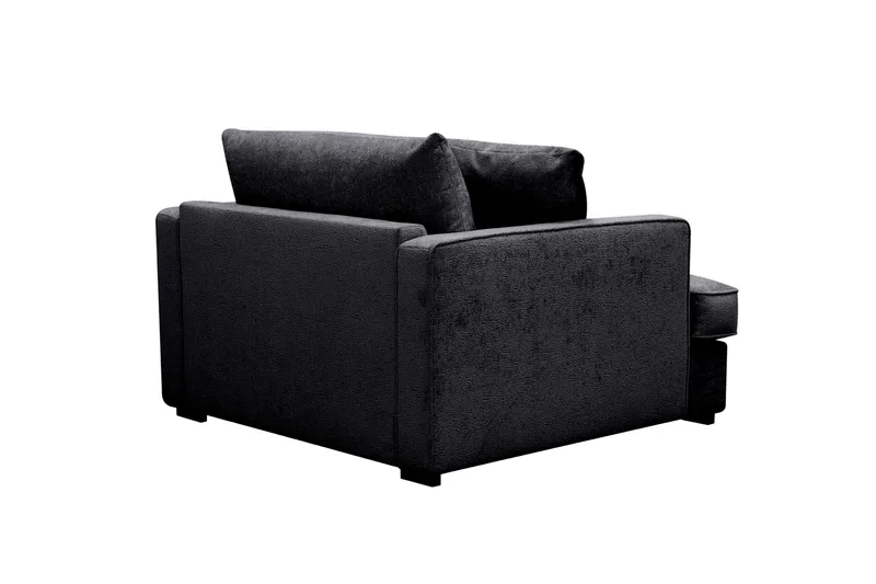 Rossita lyx Erittäin syvä Nojatuoli - Musta Chenille - Huonekalut - Tuoli & nojatuoli - Nojatuoli & lepotuoli