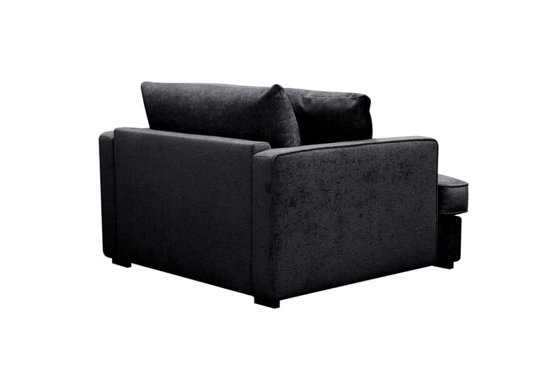 Rossita lyx Erittäin syvä Nojatuoli - Musta Chenille - Huonekalut - Tuoli & nojatuoli - Nojatuoli & lepotuoli