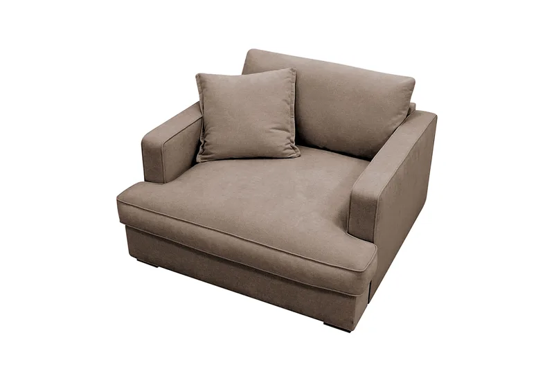 Rossita lyx Erittäin syvä Nojatuoli - Ruskea Kangas - Huonekalut - Tuoli & nojatuoli - Nojatuoli & lepotuoli