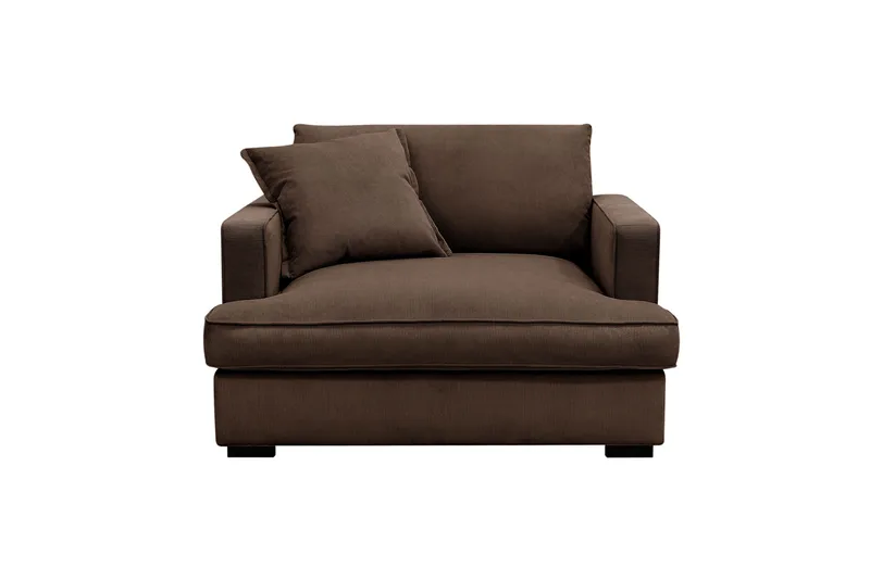 Rossita lyx Erittäin syvä Nojatuoli, Ruskea Vakosametti