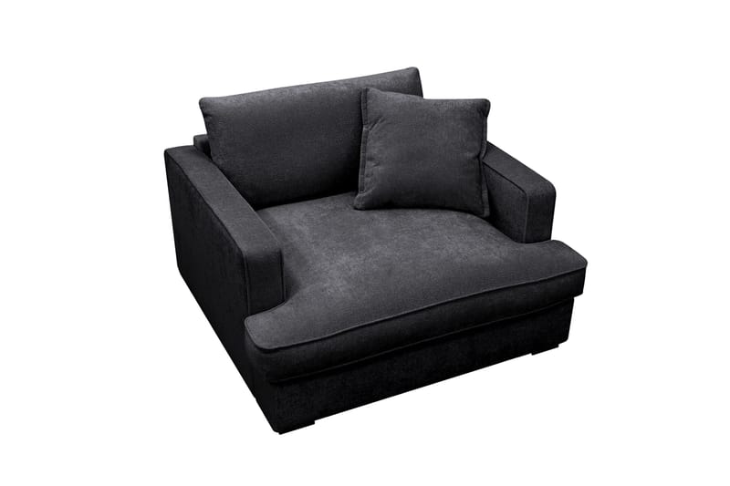 Rossita lyx Erittäin syvä Nojatuoli - Trenza 01, Musta Chenille - Huonekalut - Tuoli & nojatuoli - Nojatuoli & lepotuoli