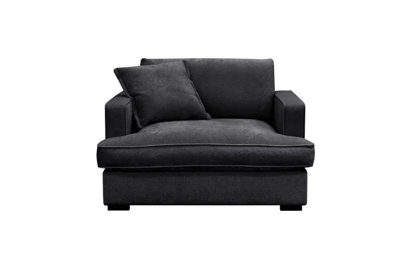 Rossita lyx Erittäin syvä Nojatuoli, Trenza 01, Musta Chenille