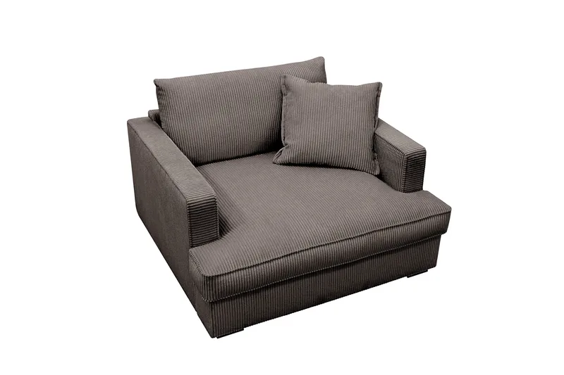 Rossita lyx Erittäin syvä Nojatuoli - Tummanharmaa Vakosametti - Huonekalut - Tuoli & nojatuoli - Nojatuoli & lepotuoli