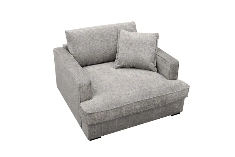 Rossita lyx Erittäin syvä Nojatuoli - Vaaleanharmaa Chenille - Huonekalut - Tuoli & nojatuoli - Nojatuoli & lepotuoli