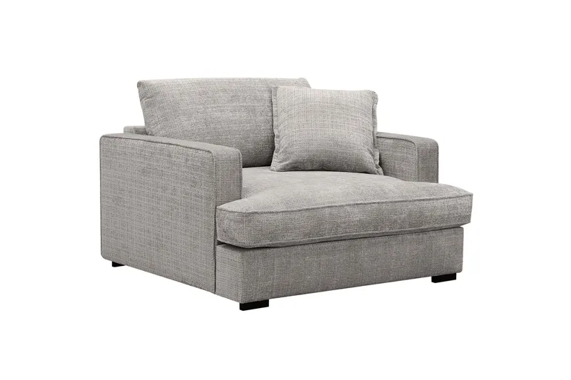 Rossita lyx Erittäin syvä Nojatuoli - Vaaleanharmaa Chenille - Huonekalut - Tuoli & nojatuoli - Nojatuoli & lepotuoli