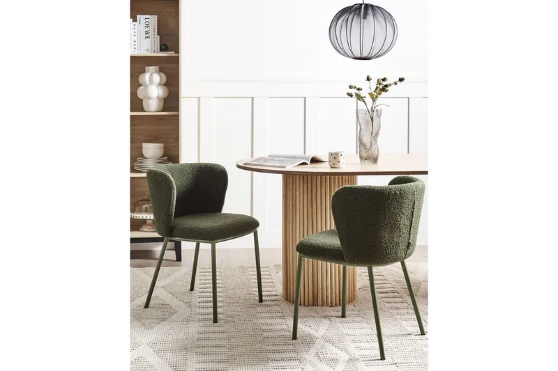 Ruokapöydän tuoli Mina II sarja 2 Vihreä - Vihreä - Huonekalut - Tuoli & nojatuoli - Ruokapöydän tuolit