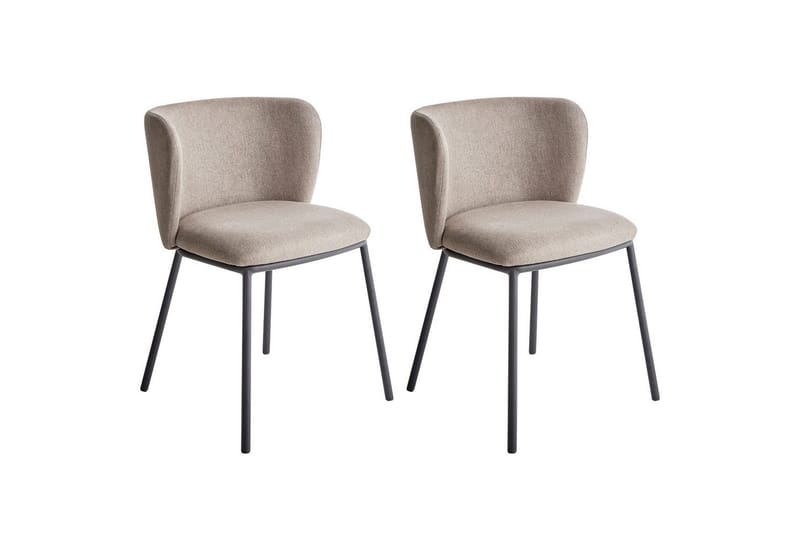 Ruokapöydän tuoli Mina sarja 2 Beige/musta, Beige/musta