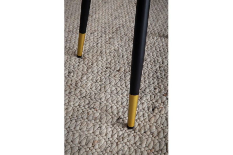 Ruokasalin tuoli Wohnling samettiverhoiltu metallijaloilla, moderni loft-tyyli Musta - Musta - Huonekalut - Tuoli & nojatuoli - Ruokapöydän tuolit