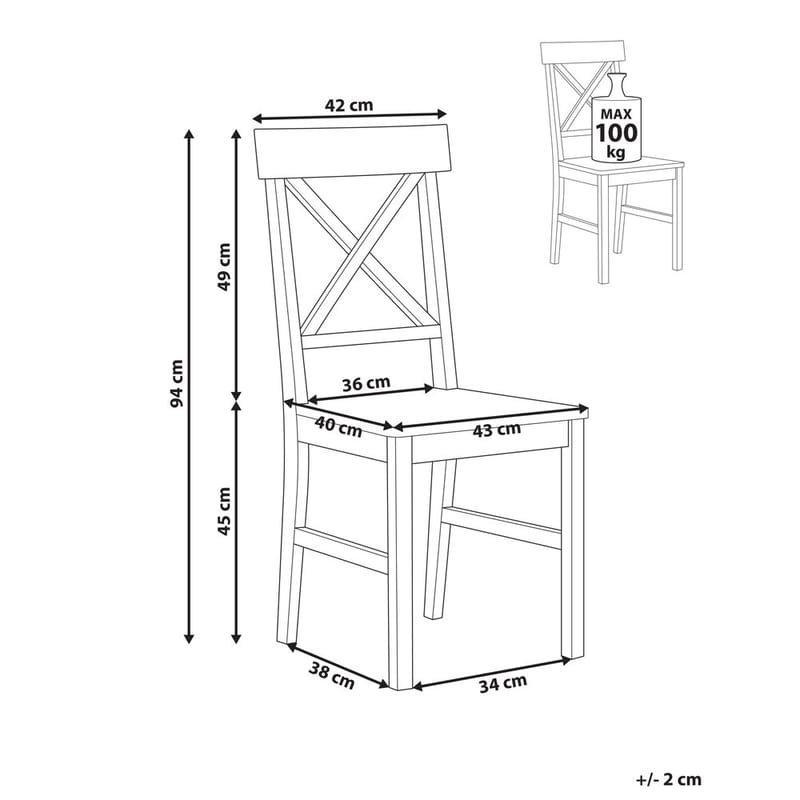 Ruokatuoli Barlee 2-pakkaus - Huonekalut - Tuoli & nojatuoli - Ruokapöydän tuolit