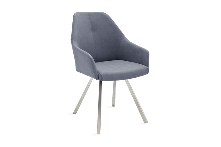 Ruokatuoli Barory - Harmaa/Sininen - Meikkituoli - Käsinojallinen tuoli - Ruokapöydän tuolit