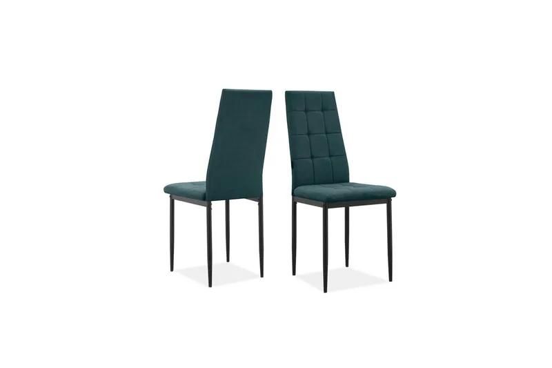 Ruokatuoli Becca, 2 kpl Kangas/Metalli, Tummanvihreä, Kangas/Metalli, Tummanvihreä
