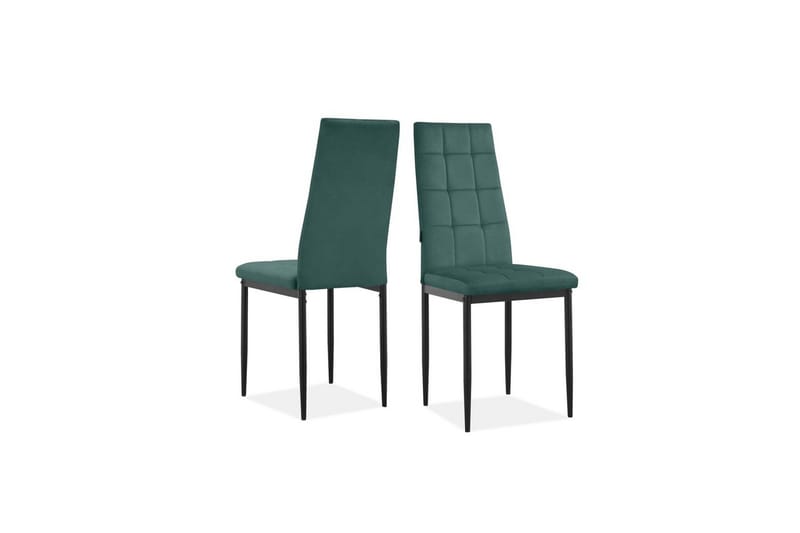 Ruokatuoli Becca, 2 kpl Sametti/metalli, Tummanvihreä, Sametti/metalli, Tummanvihreä