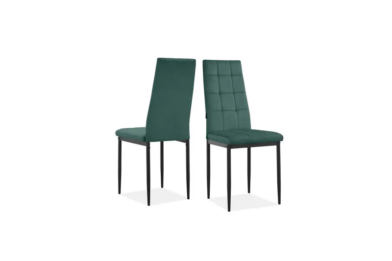 Ruokatuoli Becca, 2 kpl Sametti/metalli, Tummanvihreä - Sametti/metalli, Tummanvihreä - Huonekalut - Tuoli & nojatuoli - Ruokapöydän tuolit