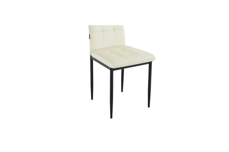 Ruokatuoli Becca sarja, 4 kpl Sametti/metalli, Kermanvärinen - Sametti/metalli, Kermanvärinen - Huonekalut - Tuoli & nojatuoli - Ruokapöydän tuolit