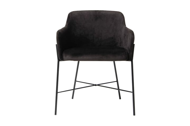 Ruokatuoli Confrides - Musta - Ruokapöydän tuolit - Meikkituoli - Käsinojallinen tuoli