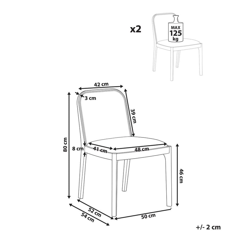 Ruokatuoli Edina 2-pakkaus - Huonekalut - Pöytä & ruokailuryhmä - Ruokailuryhmä
