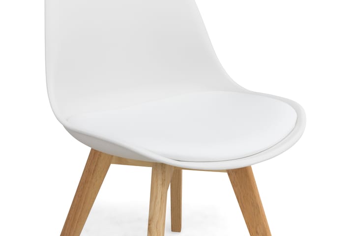 Ruokatuoli Erin Keinonahka - Valkoinen/Ruskea - Ruokapöydän tuolit