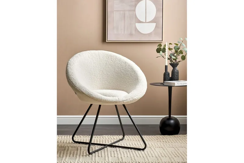 Ruokatuoli Floby ll - Valkoinen, Musta - Huonekalut - Tuoli & nojatuoli - Nojatuoli & lepotuoli