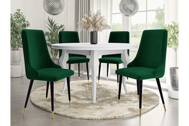 Ruokatuoli Glenarm - Musta/Vihreä - Ruokapöydän tuolit