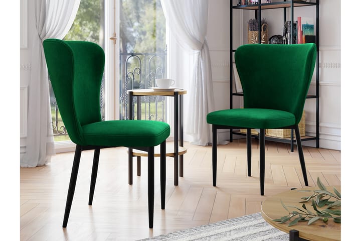Ruokatuoli Glenarm - Vihreä/musta/Tummanvihreä - Ruokapöydän tuolit