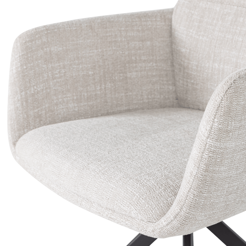 Ruokatuoli Grant pyörivällä toiminnolla - Luonnonväri melange - Huonekalut - Tuoli & nojatuoli - Ruokapöydän tuolit