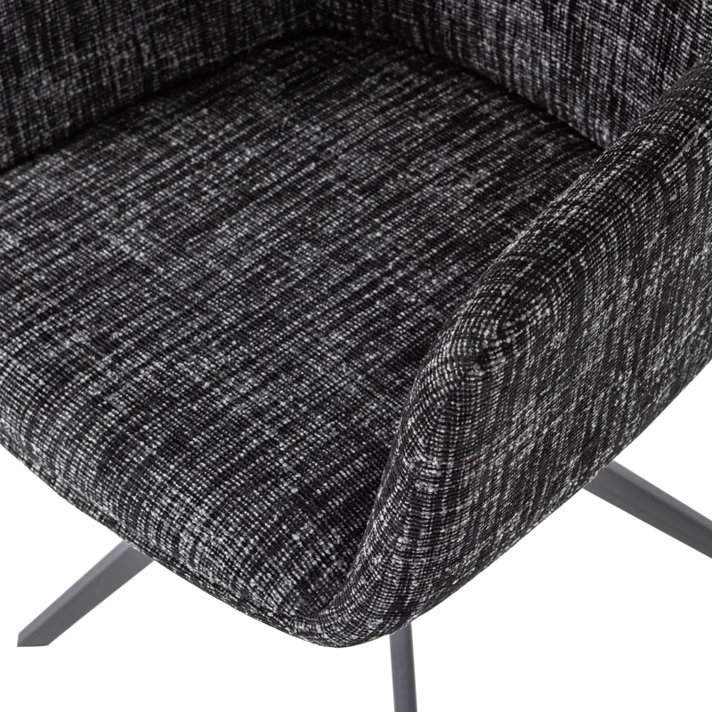 Ruokatuoli Grant pyörivällä toiminnolla - Musta - Huonekalut - Tuoli & nojatuoli - Ruokapöydän tuolit