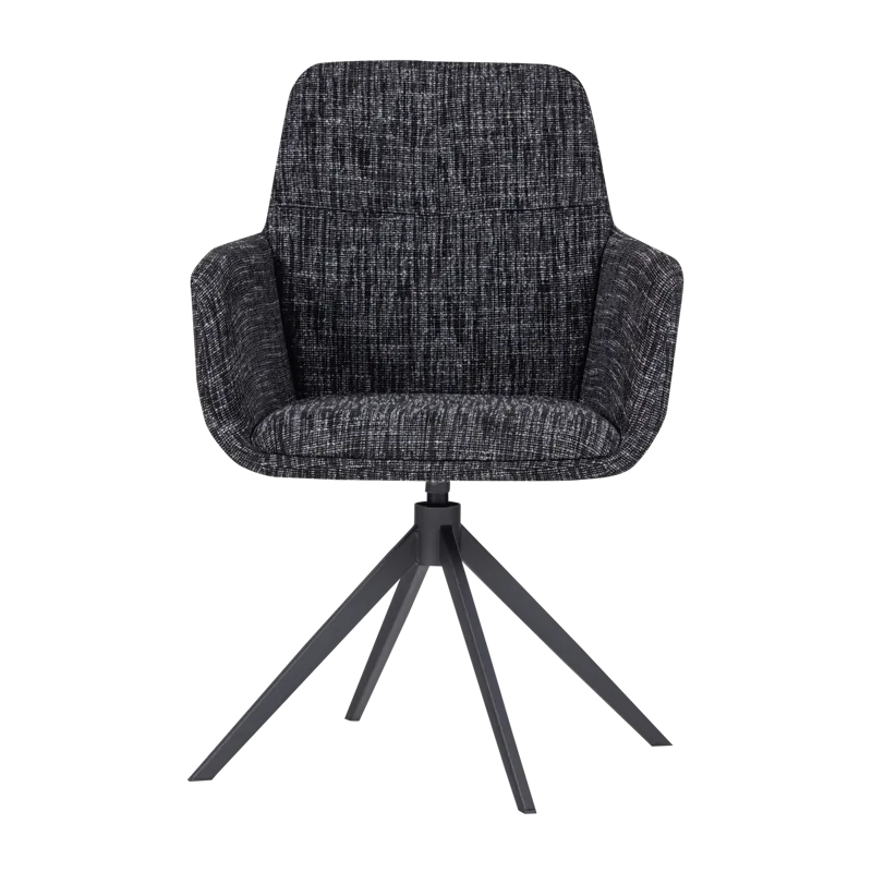 Ruokatuoli Grant pyörivällä toiminnolla - Musta - Huonekalut - Tuoli & nojatuoli - Ruokapöydän tuolit