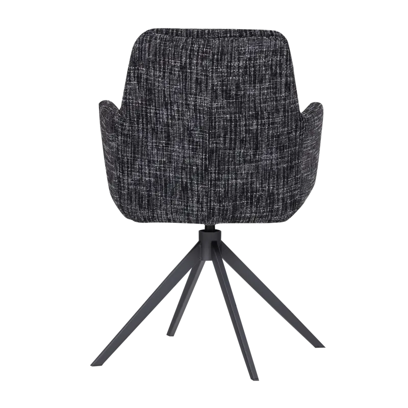 Ruokatuoli Grant pyörivällä toiminnolla - Musta - Huonekalut - Tuoli & nojatuoli - Ruokapöydän tuolit